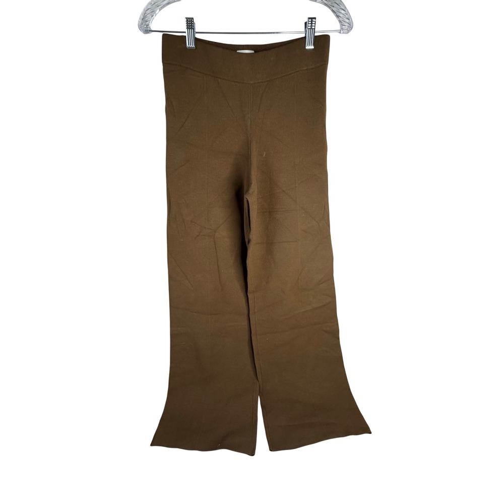 Wilfred Free Aritzia Brown Knit Wide Leg Knit Pants S 84724